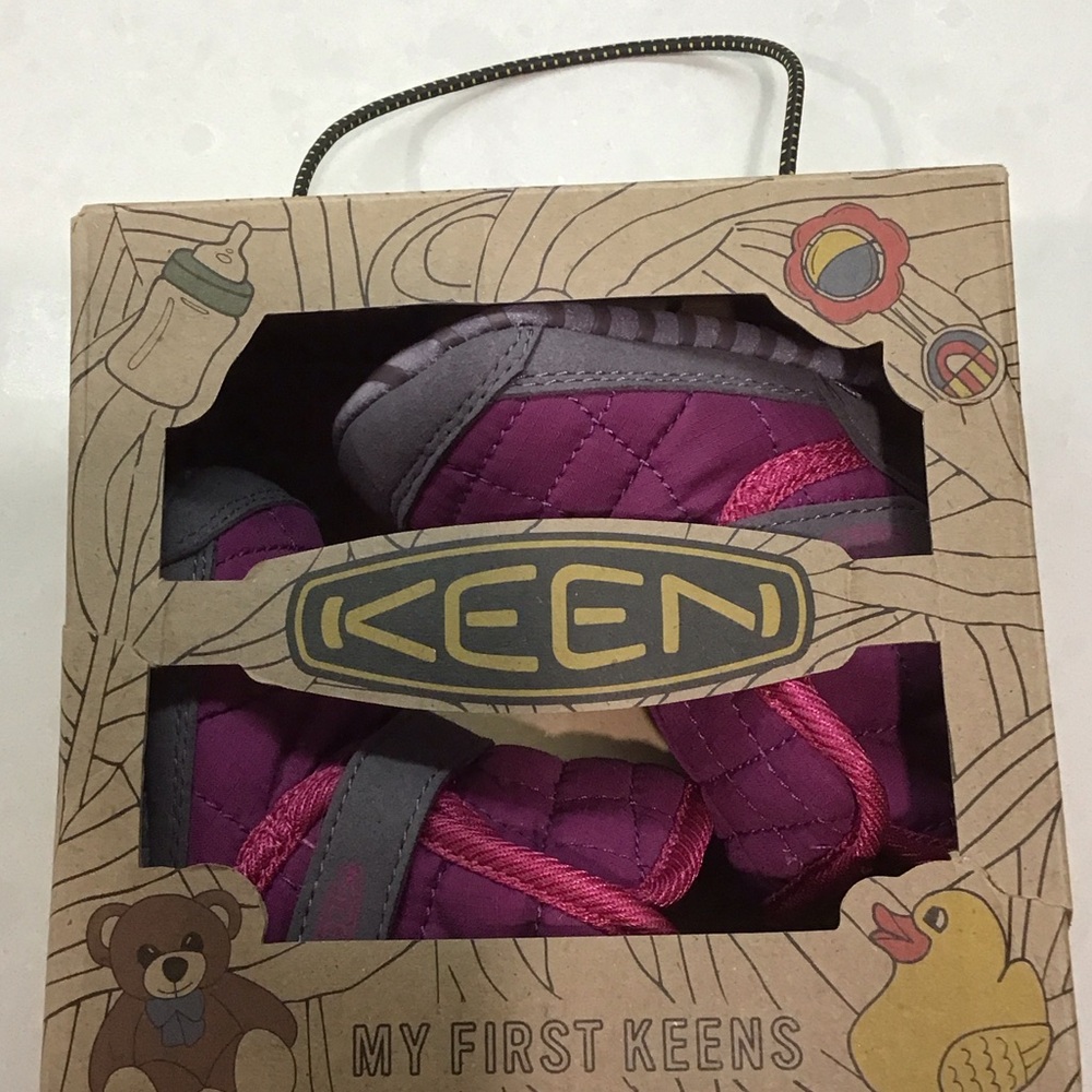 Keen Baby Walker Shoes - Purple and Gray